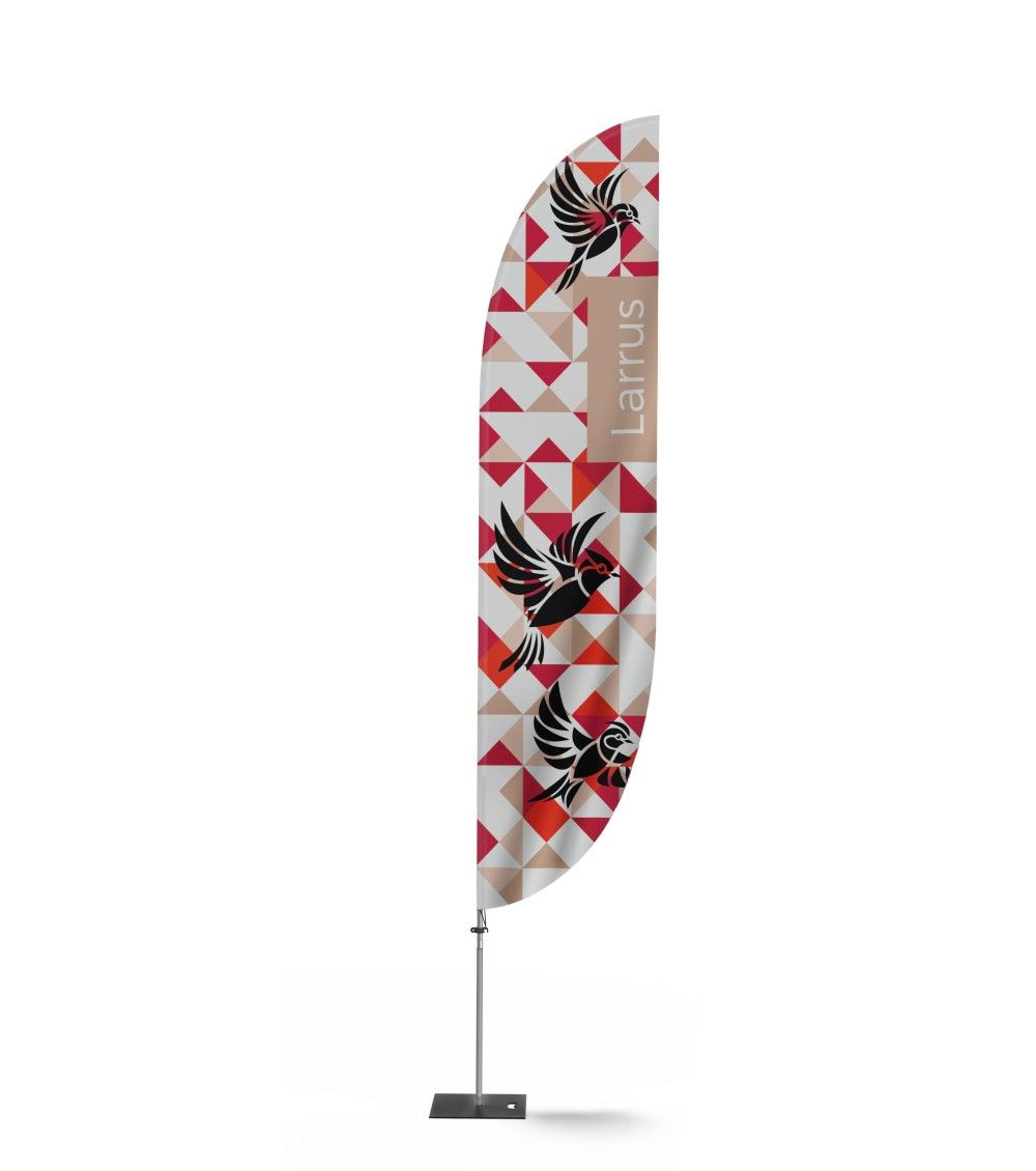 Drapeau extérieur et intérieur sur mât - Publicité visuelle avec mât économique en aluminium et fibre de verre_6