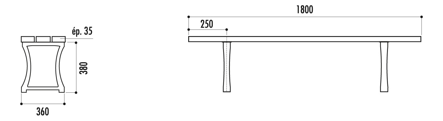 Banquette publique BRUGE Los Angeles Marina - design moderne et confortable_6