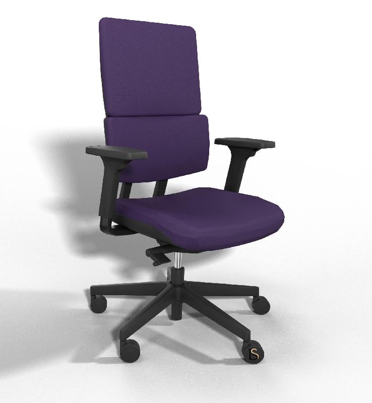 Siège de bureau Wi max avec renfort lombaires - Sokoa - Violet, Réglable 3D, Non, Classique_6
