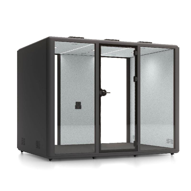 Cabine acoustique 6 personnes domus xl - MOBEL LINEA - gris anthracite , gris_6