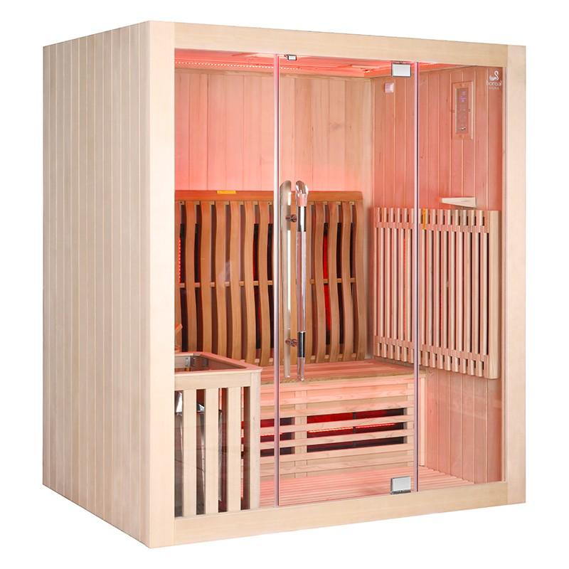 SAUNA COMBI BOREAL® ELÉGANCE 3 - 175X125 INFRAROUGE + VAPEUR_6