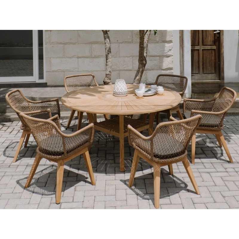 Table de jardin colosseum ø155cm – MTF – bois de teck – 2nab2203_6