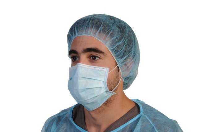 Masque anti-projection 3plis (type chirurgicaux) bleu boite de 50_6