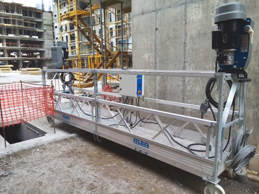 Nacelle suspendue avec treuils 500 kg - Plateformes combinables jusqu'à 16 m - Modèle AE500 - ALBA_6