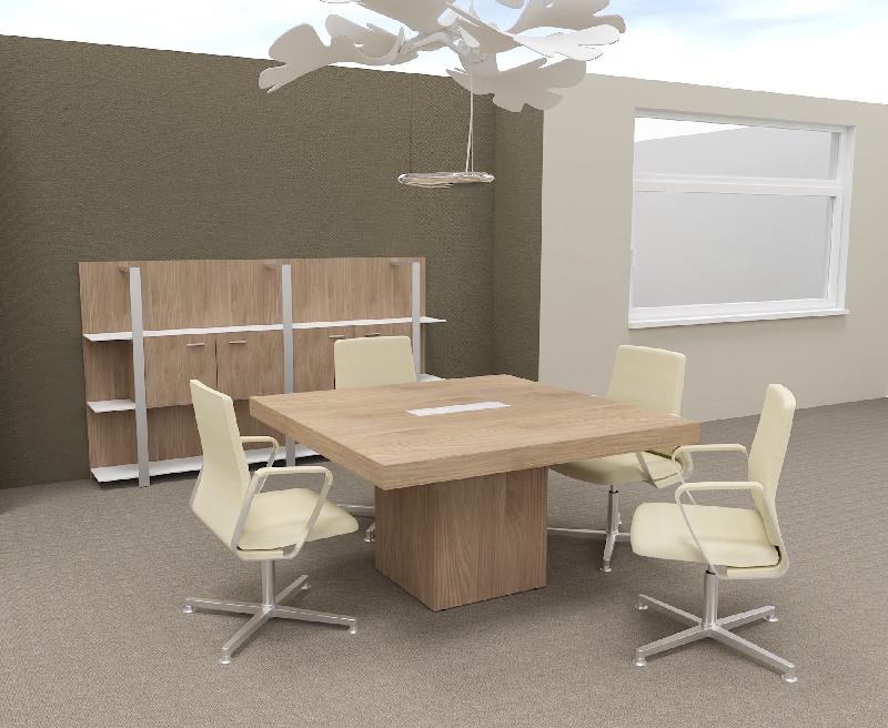 Table de réunion carrée T45 - Officity - Orme_6
