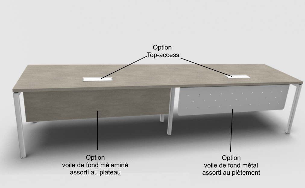 Table de réunion résistante avec garantie 5 ans