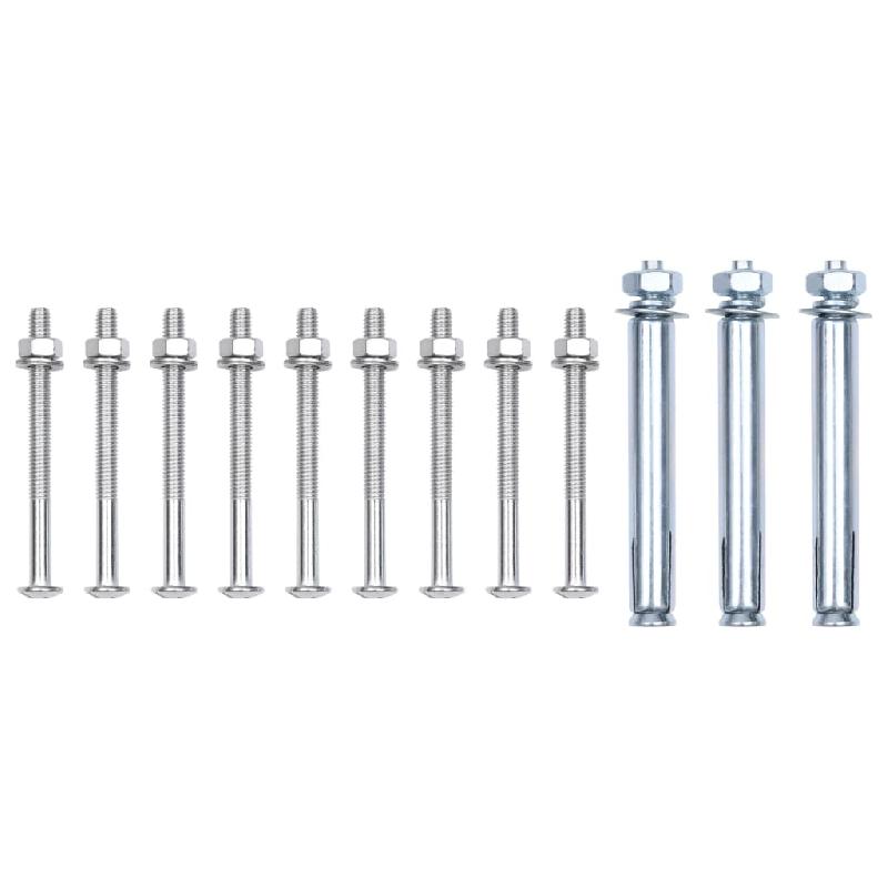 Vidaxl supports pour poteau de clôture 3 pcs acier galvanisé 148989_6