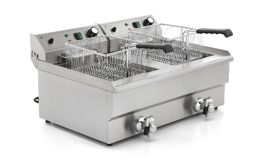 Friteuse électrique double avec robinets de vidange - 2 x 11 litres_6