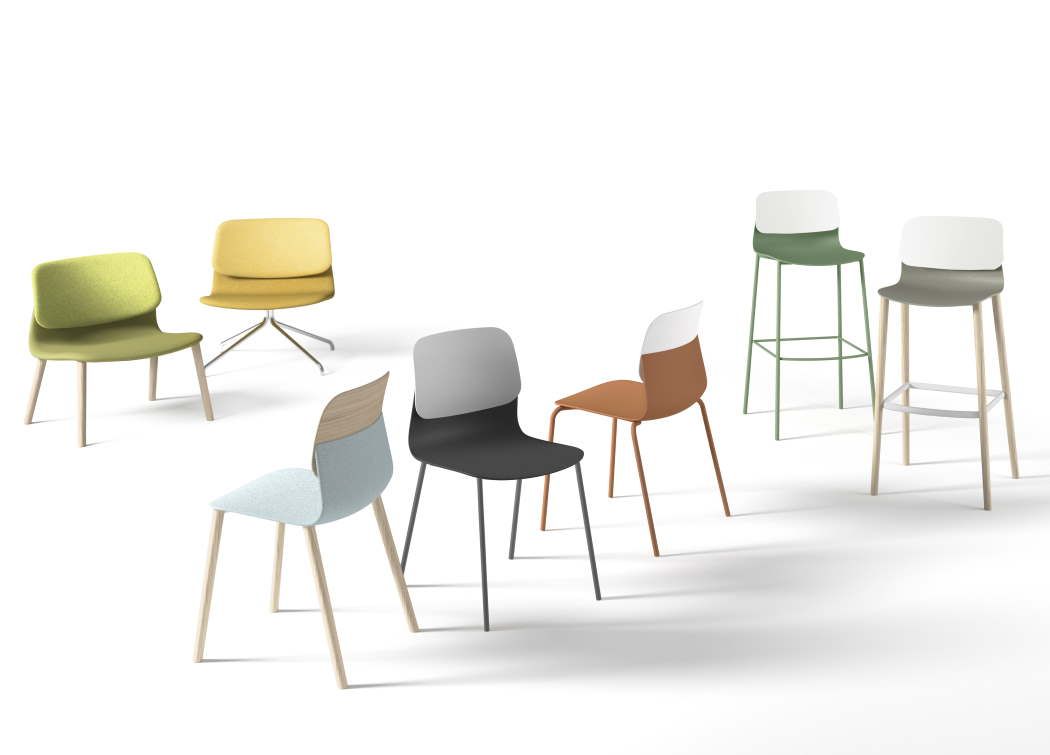 Chaise empilable KLIK - originale et élégante avec options pieds métal ou bois, 6 coloris disponibles, fabrication française_6