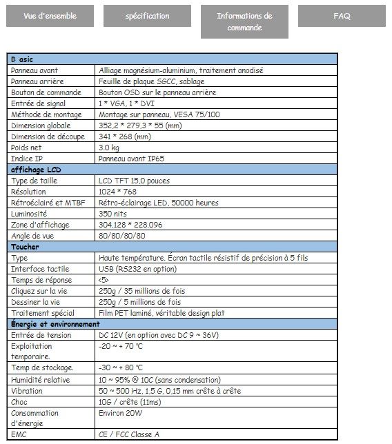Tm-pr150 - ecrans tactiles - taicenn - résolution 1024 * 768_6