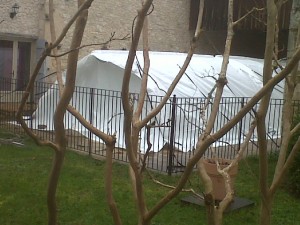 Abri de chantier gonflable 2WT - Protection contre les intempéries pour piscinistes et chantiers divers_6