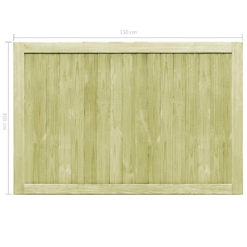 Vidaxl portillons de jardin 2 pcs bois de pin imprégné 300x100 cm 45339_6