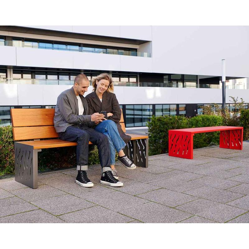 Banc bois et acier Venise_6
