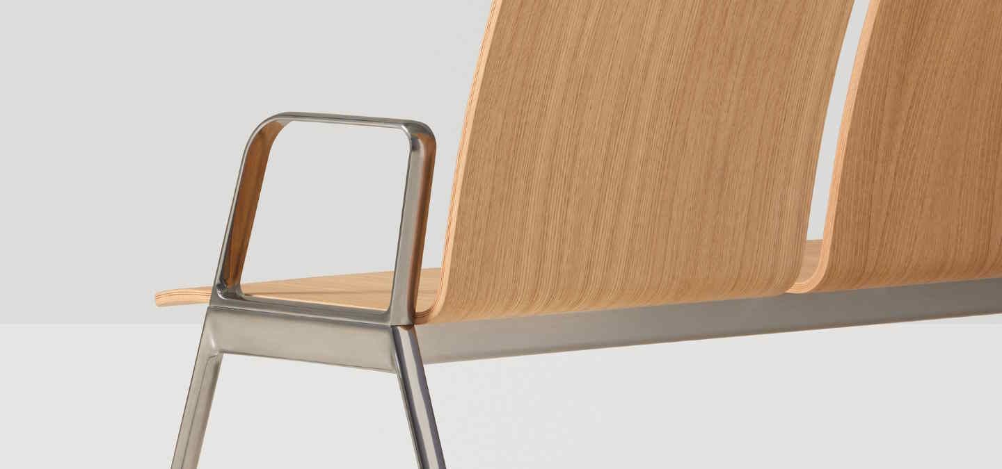 Line-Wood - Banc-poutre design modulable et innovant avec coques en bois et finitions variées_6