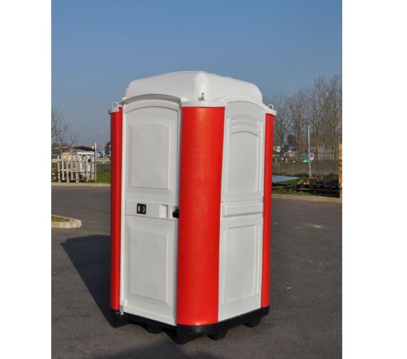 Sanitaire extérieur avec miroir intégré et support papier