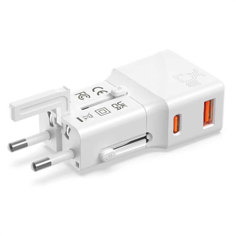 ROLINE Chargeur de voyage USB avec prise UK/US/Euro, 2 ports, 1x QC3.0 A + 1x C (PD), 25W_6