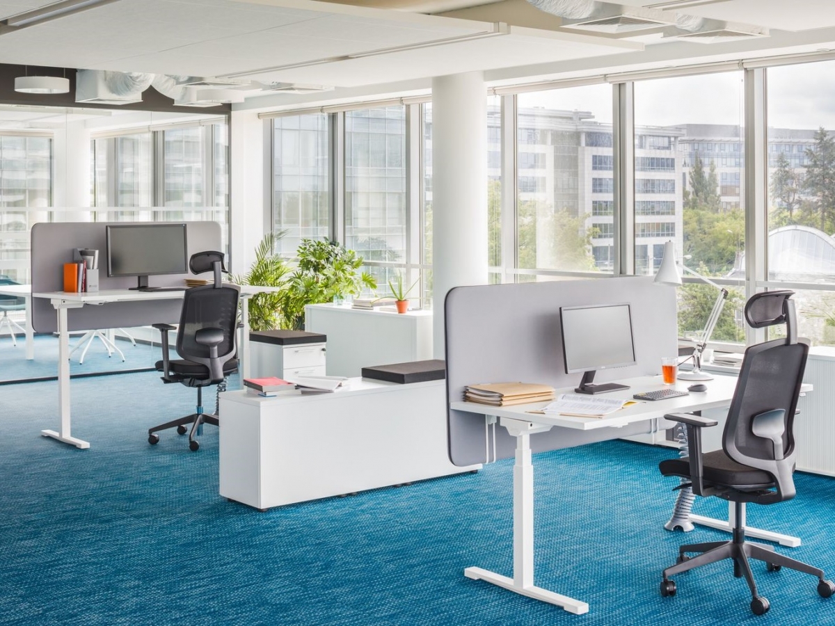 Bureau assis-debout motorisé réglable en hauteur avec une manivelle ou électriquement - DRIVE_6