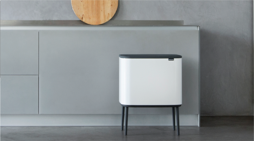 Poubelle Bo Touch Bin - 11 + 23 litres - White - 2 compartiments - 34L - Brabantia_6