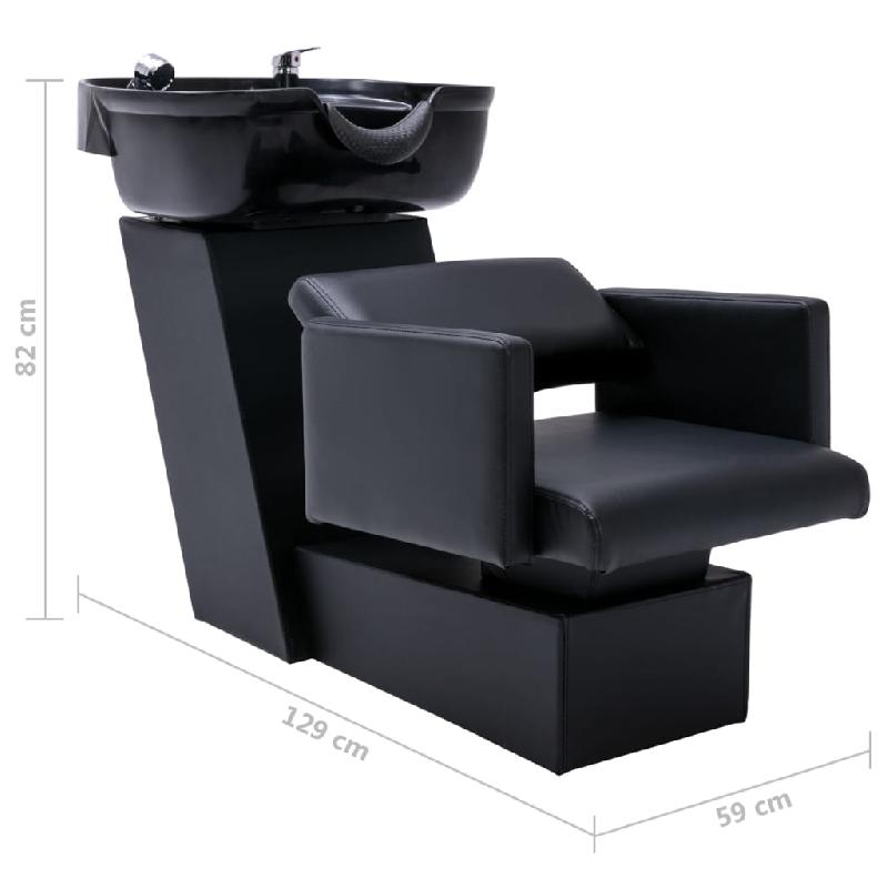 Vidaxl chaise de salon avec lavabo noir 129x59x82 cm similicuir 337177_6