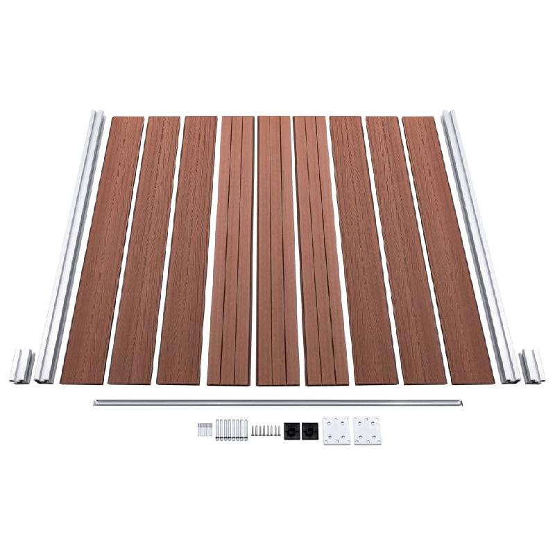 Vidaxl clôture de jardin wpc 1045x186 cm marron 3053211_6