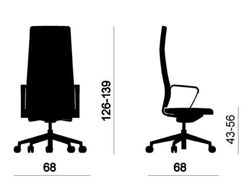 Fauteuil de direction Exclusive en cuir Directa - Offisit. - cuir marron foncé_6