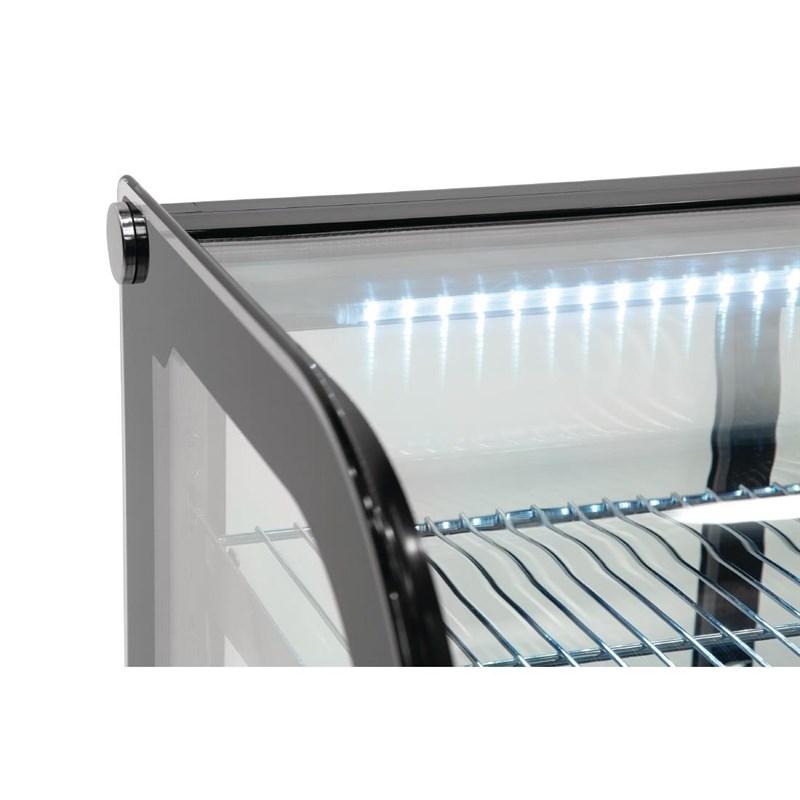 Vitrine de comptoir réfrigérée économe en énergie Série G noire 120L - Polar - GP292_6