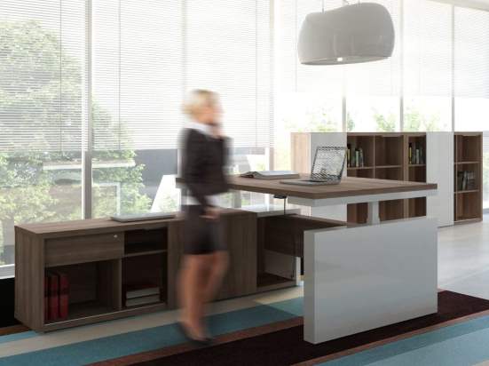 Bureau de direction ergonomique en mélamine structurée -Réglable de 67 à 130 cm - MYTO_6