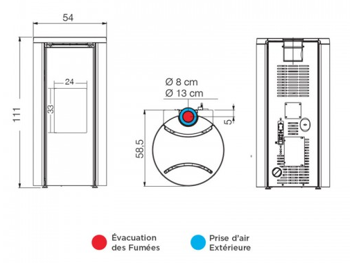 Poele etanche celia atc magic edilkamin - verre blanc_6