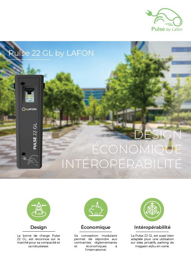 Borne de charge Pulse 22 GL pour une utilisation en voirie ou privée