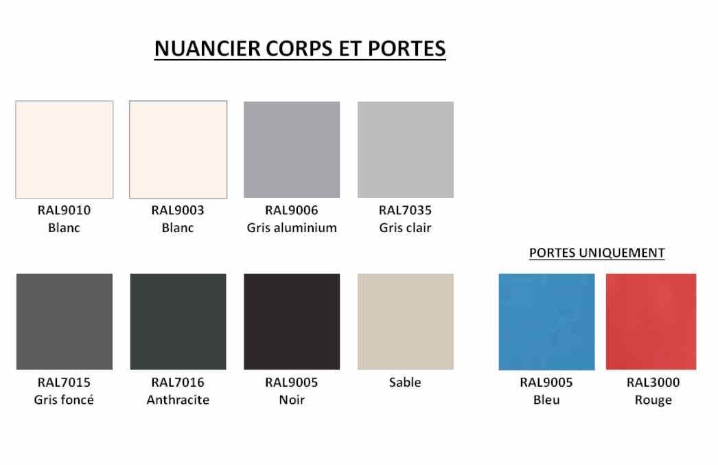 Vestiaires compacts TASK - demi-cases - pour bureaux ou industries propres - 2 portes par colonne - largeur 30 ou 40 cm_6