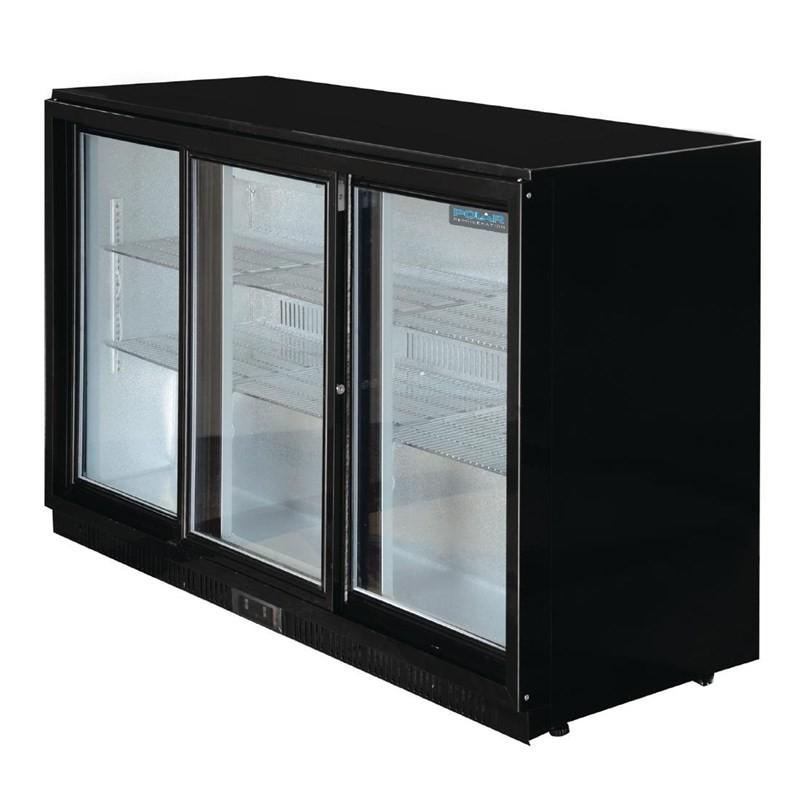 Arrière-bar trois portes coulissantes Série G noir 320L GL013 Polar_6