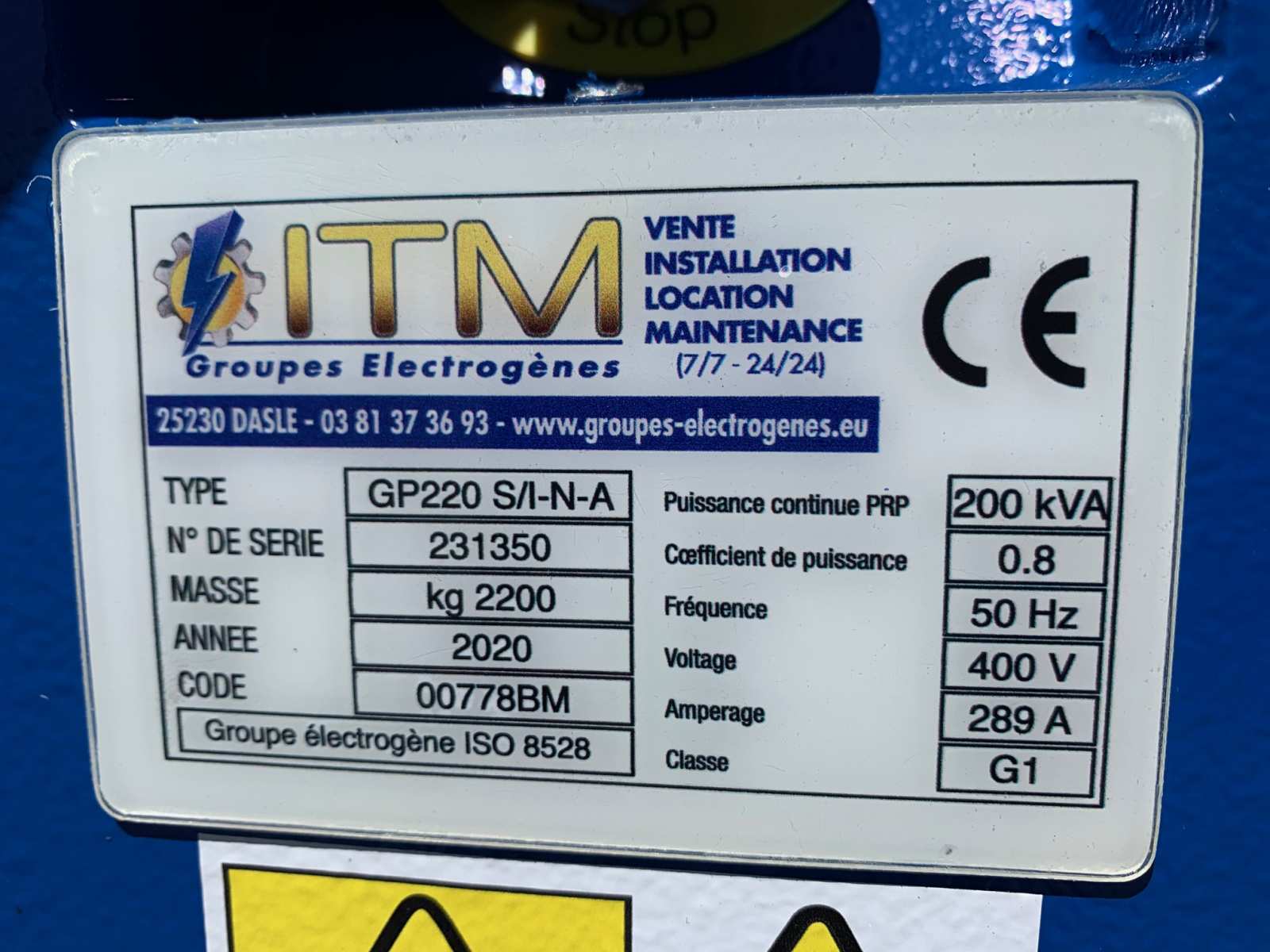 Groupe électrogène d'occasion - IVECO - 220 KVA_6