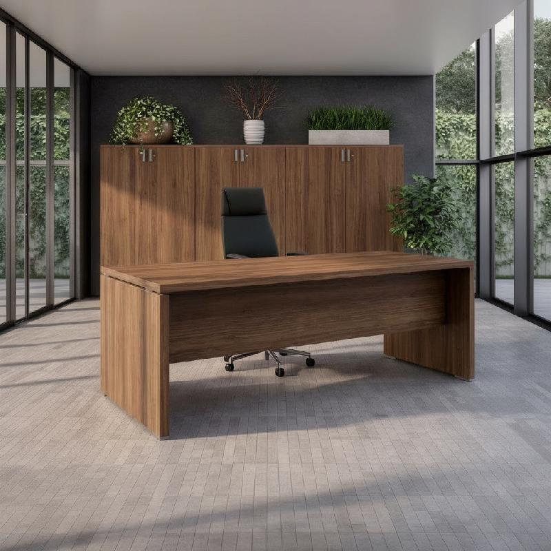 Bureau de direction TAK plateau rectangulaire - Mobel Linea - 220, Acacia foncé_6