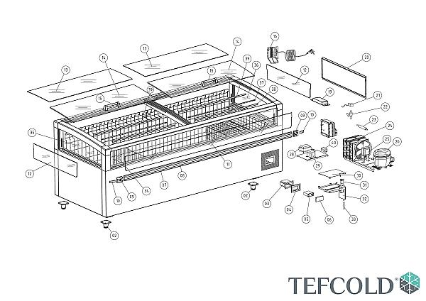 Réfrigérateur / congélateur de supermarché 860 L - Anthracite RAL 7016 | Tefcold - VIEW250CFVS_6