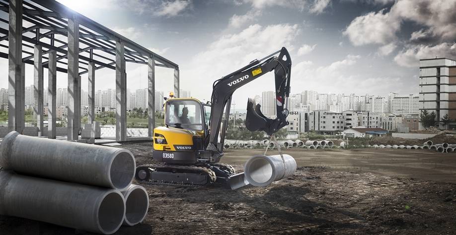 Pelle compacte ECR58D Volvo avec vitesse de déplacement 4,2 km/h