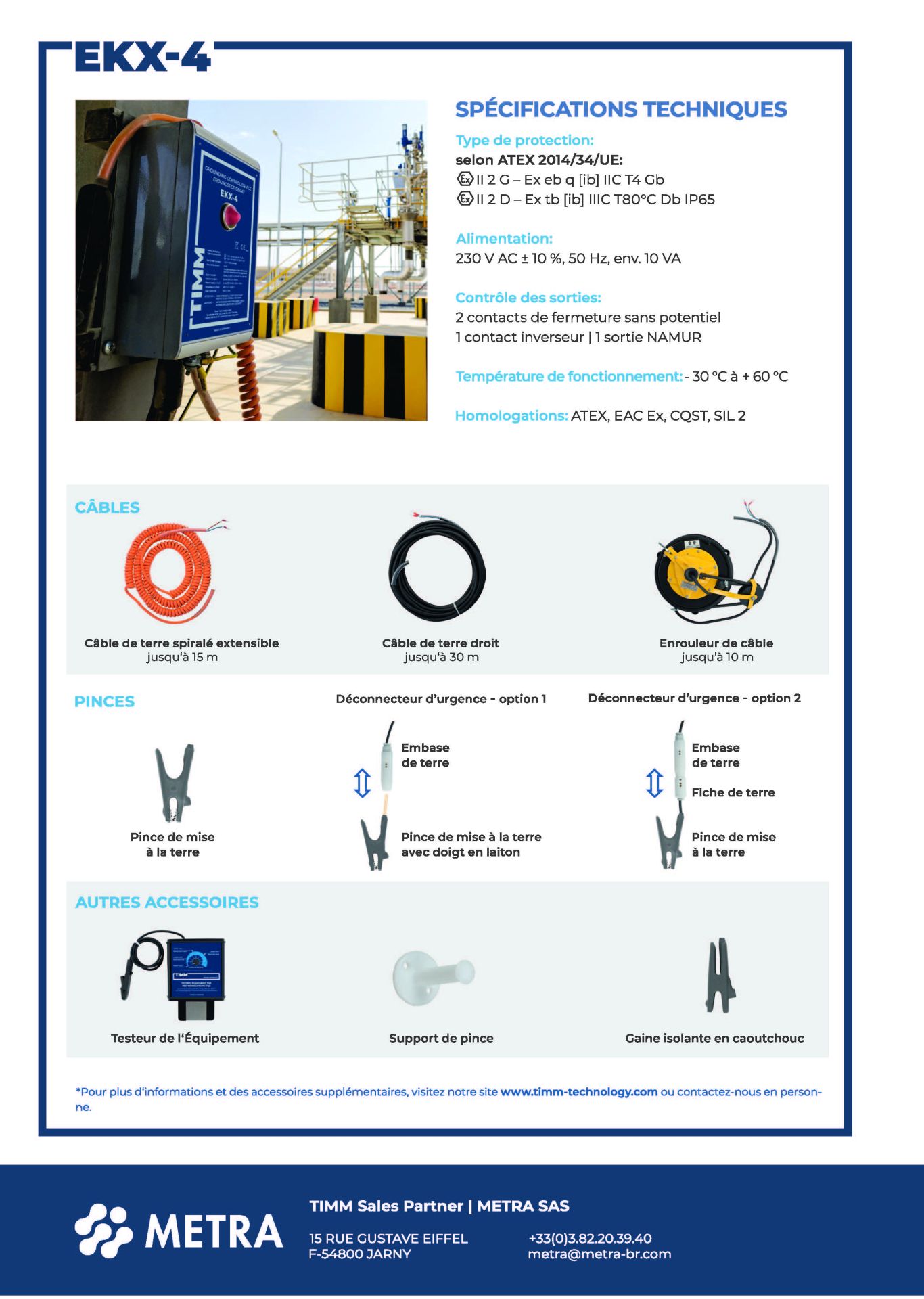 Dispositif certifié ATEX pour contrôle de mise à la terre