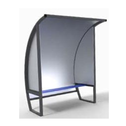 Abri de touche 3 places - protections latérales transparentes - ossature aluminium plastifié - longueur 1,5 m_6