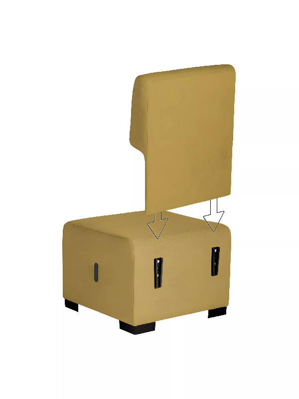 Canapé 1 place jaune safran_6