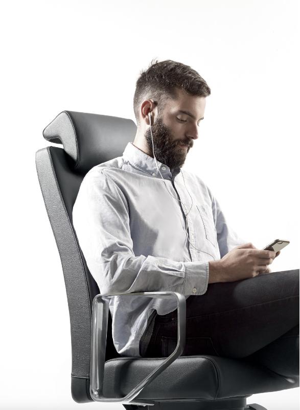 Fauteuil de direction en cuir Bost - Sokoa - cuir noir, Oui_6