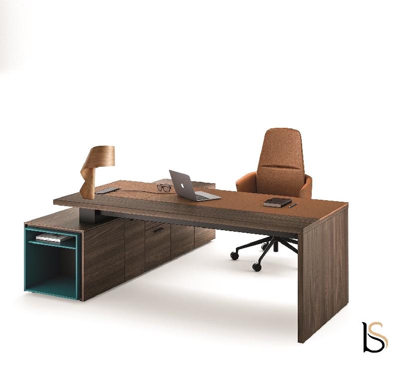 Bureau de direction Sile avec sous-mains - Bralco - 208, Droite_6