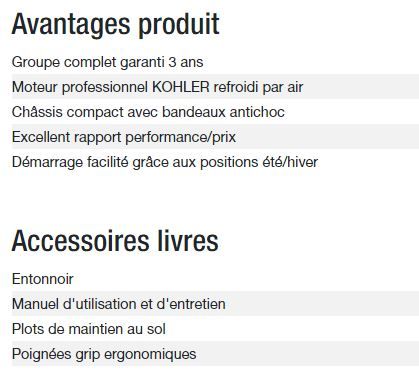 3000 TB UK C5 Groupe électrogène - Gamme PERFORM - Puissance max 2,80 kW - 230 V_6
