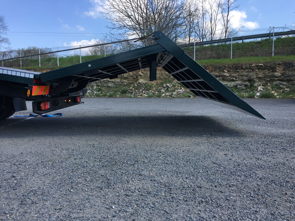 Plateau pour transport de matériel avec hauteur plancher ajustable