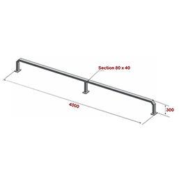 Skate-park modèle initié - conforme NF EN 14974 - structure acier galvanisé et surface aluminium - dimensions 24x9m_6