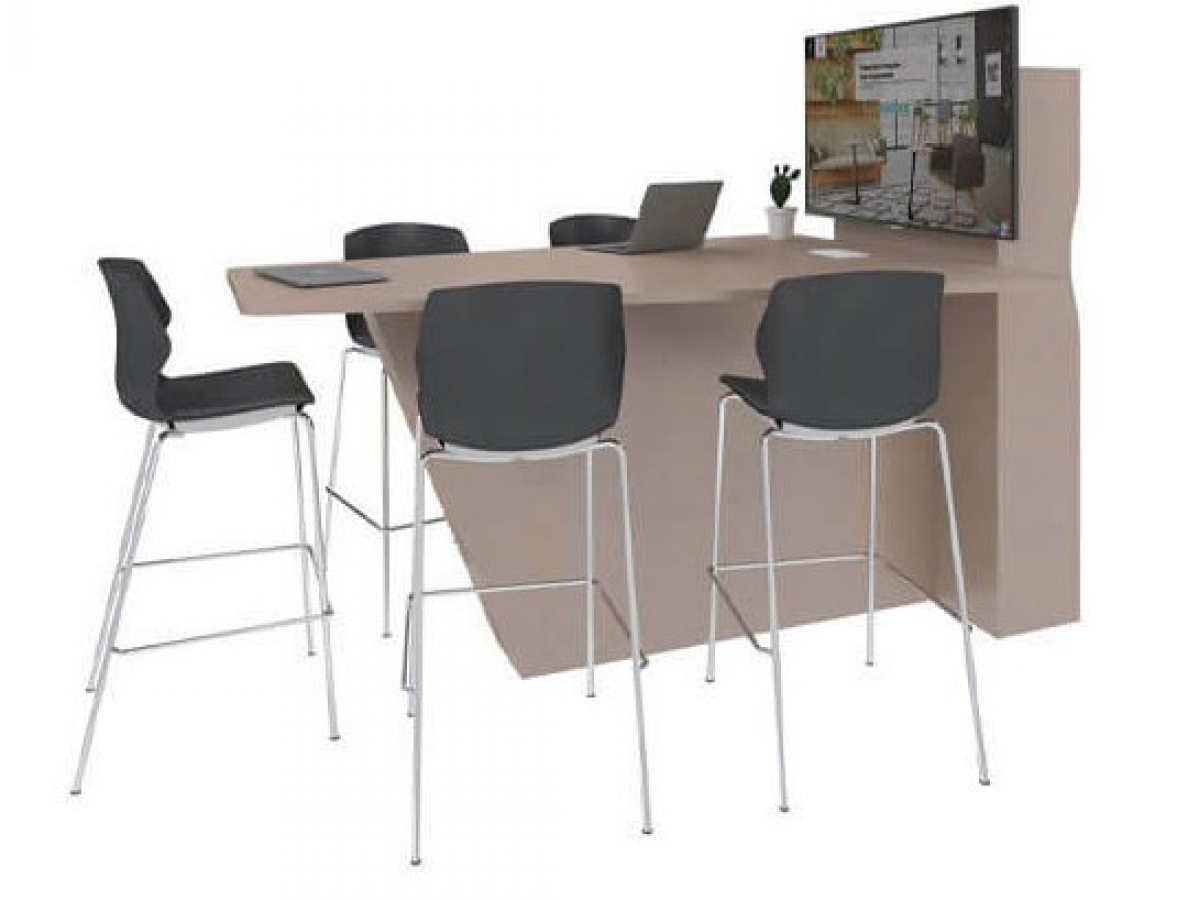 Table connectée multimédia HUB - modèle bas ou haut avec options technologiques avancées_6