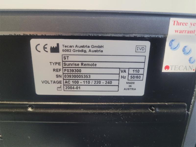 Lecteur de microplaques Tecan ST Sunrise Remote F039300_6
