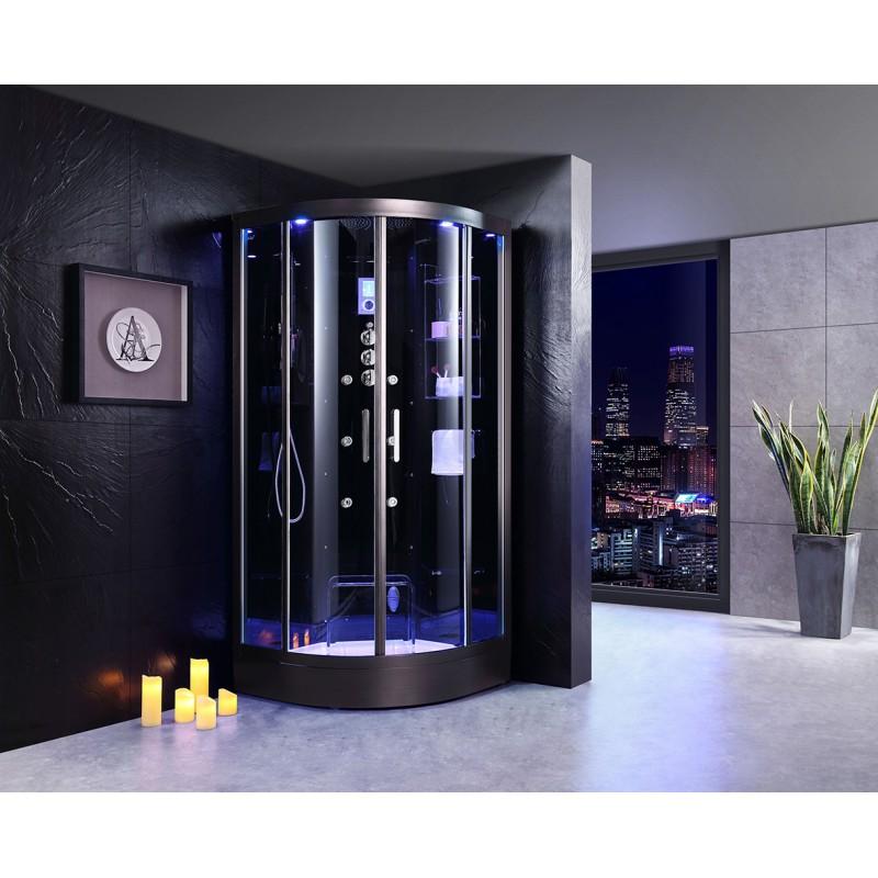 CABINE DOUCHE HAMMAM ARCHIPEL® QDR 90C BLACK_6