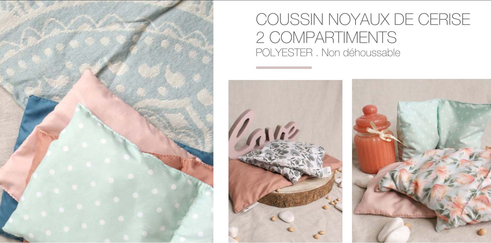 Coussins noyaux de cerise - Naturels, biologiques, anti-stress et multi-usages_6