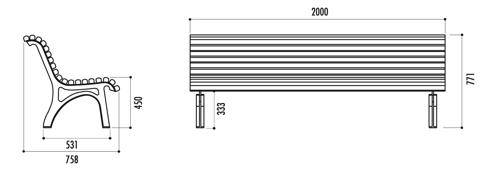 Banc public BASTIDE - romantico plaza bilbao_6