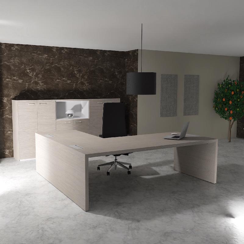 Bureau de Direction avec retour E10 - Quadrifoglio - 244, Non, Orme gris, Non_6