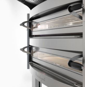 Four à pizza avec sole fixe, façade en acier inoxydable arrondie - Cuppone Michelangelo_6